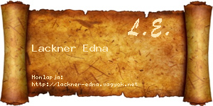 Lackner Edna névjegykártya